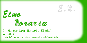 elmo morariu business card